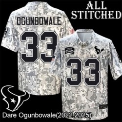 Camo EmbroideCamo Dare Ogunbowale Jersey Houston Texans #33 Stitched Jerseys