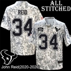 Camo EmbroideCamo John Reid Jersey Houston Texans #34 Stitched Jerseys