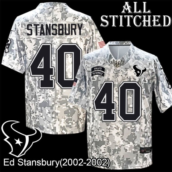 Camo EmbroideCamo Ed Stansbury Jersey Houston Texans #40 Stitched Jerseys