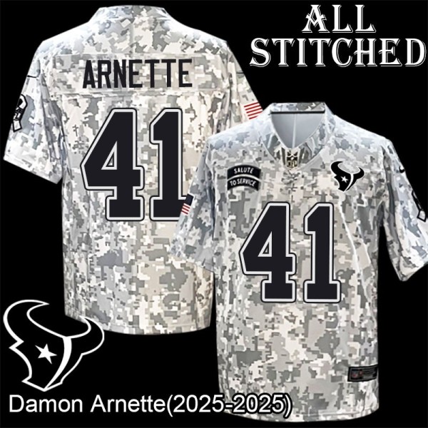 Camo EmbroideCamo Damon Arnette Jersey Houston Texans #41 Stitched Jerseys