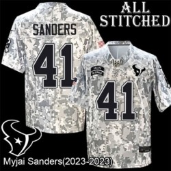 Camo EmbroideCamo Myjai Sanders Jersey Houston Texans #41 Stitched Jerseys