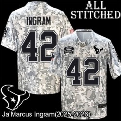 Camo EmbroideCamo Ja'Marcus Ingram Jersey Houston Texans #42 Stitched Jerseys