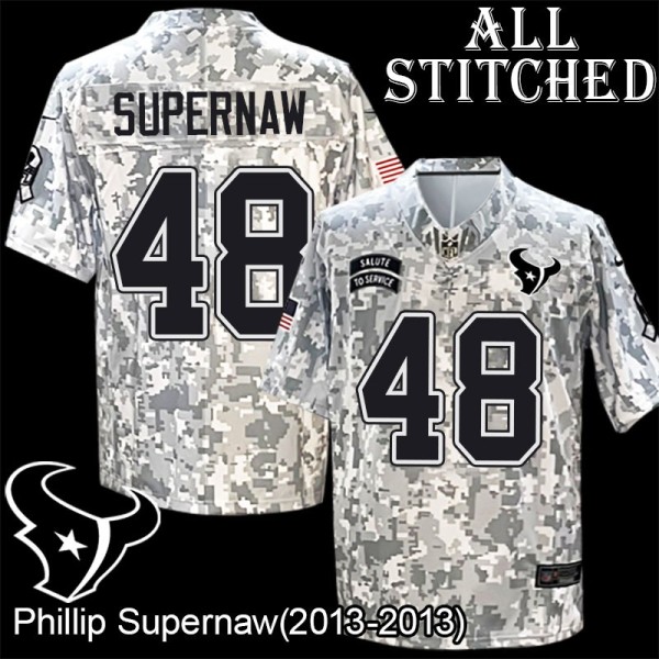 Camo EmbroideCamo Phillip Supernaw Jersey Houston Texans #48 Stitched Jerseys