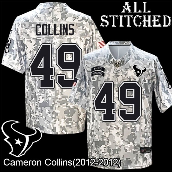 Camo EmbroideCamo Cameron Collins Jersey Houston Texans #49 Stitched Jerseys
