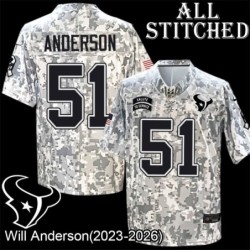 Camo EmbroideCamo Will Anderson Jersey Houston Texans #51 Stitched Jerseys