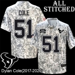 Camo EmbroideCamo Dylan Cole Jersey Houston Texans #51 Stitched Jerseys