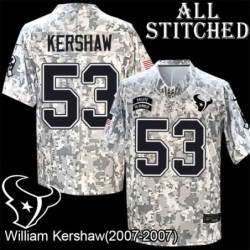 Camo EmbroideCamo William Kershaw Jersey Houston Texans #53 Stitched Jerseys