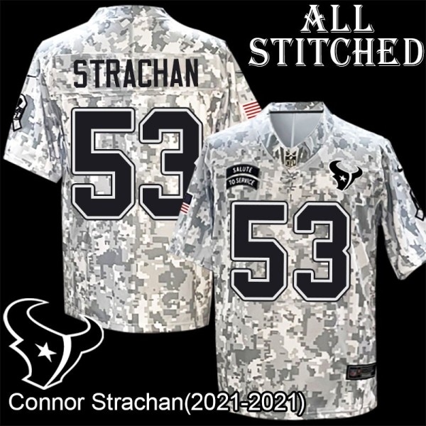 Camo EmbroideCamo Connor Strachan Jersey Houston Texans #53 Stitched Jerseys