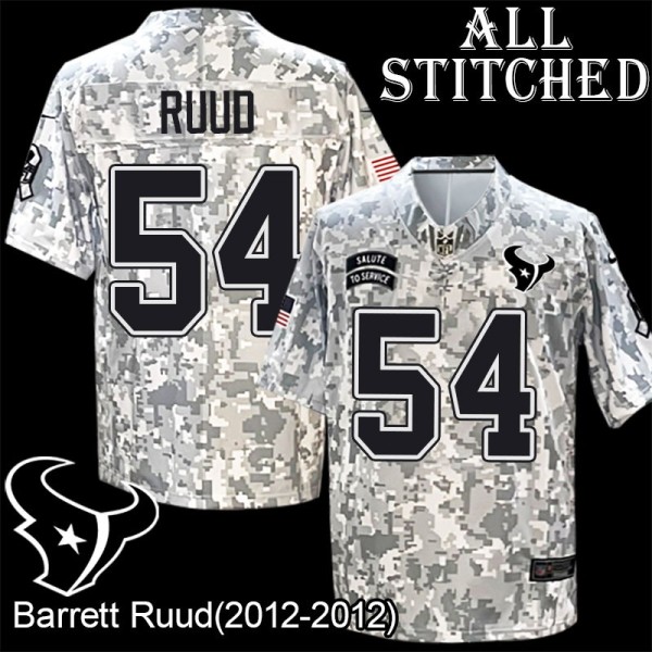 Camo EmbroideCamo Barrett Ruud Jersey Houston Texans #54 Stitched Jerseys