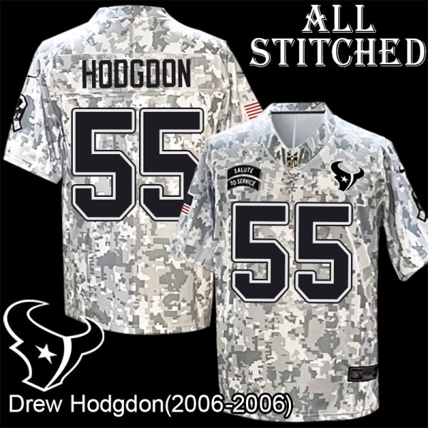 Camo EmbroideCamo Drew Hodgdon Jersey Houston Texans #55 Stitched Jerseys
