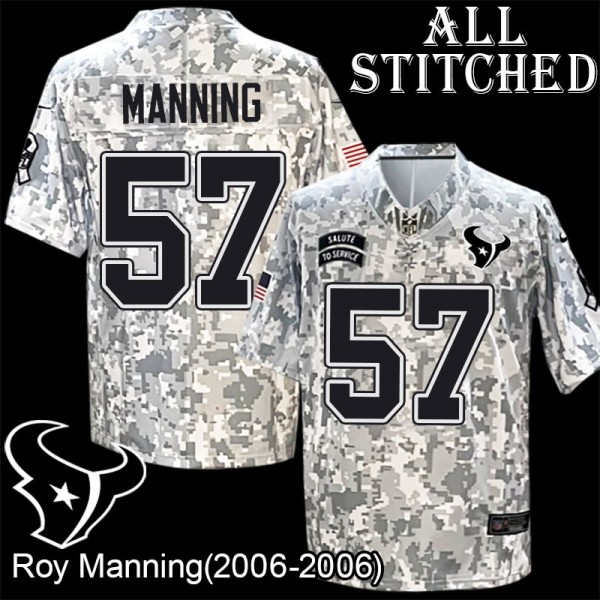 Camo EmbroideCamo Roy Manning Jersey Houston Texans #57 Stitched Jerseys