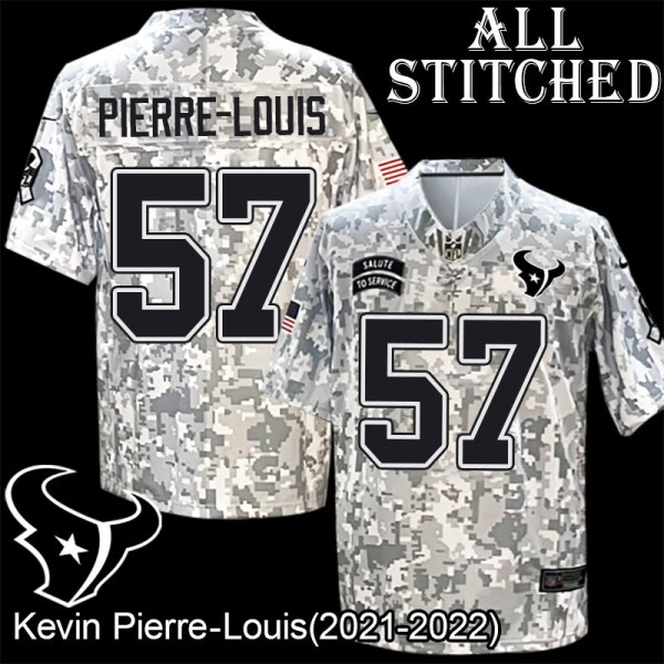 Camo EmbroideCamo Kevin Pierre-Louis Jersey Houston Texans #57 Stitched Jerseys