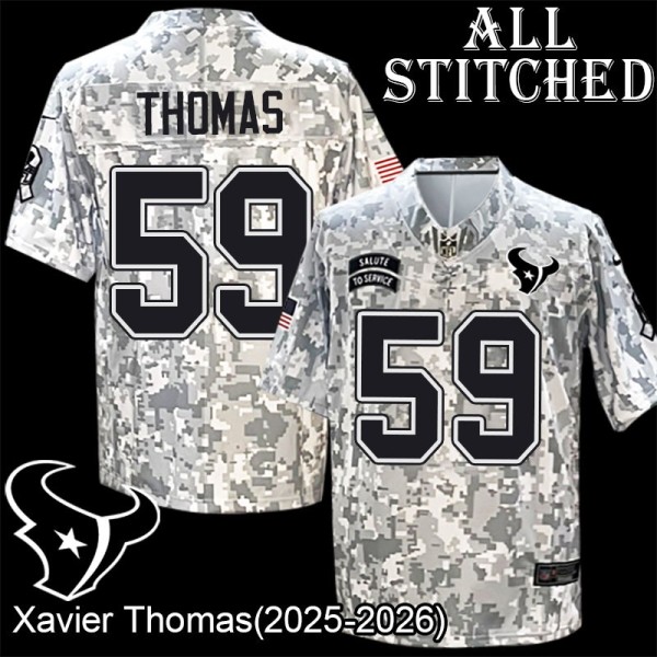 Camo EmbroideCamo Xavier Thomas Jersey Houston Texans #59 Stitched Jerseys