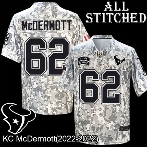Camo EmbroideCamo KC McDermott Jersey Houston Texans #62 Stitched Jerseys