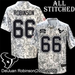 Camo EmbroideCamo DelJuan Robinson Jersey Houston Texans #66 Stitched Jerseys