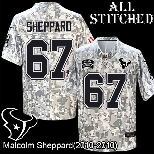 Camo EmbroideCamo Malcolm Sheppard Jersey Houston Texans #67 Stitched Jerseys