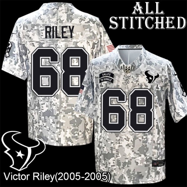 Camo EmbroideCamo Victor Riley Jersey Houston Texans #68 Stitched Jerseys