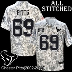 Camo EmbroideCamo Chester Pitts Jersey Houston Texans #69 Stitched Jerseys