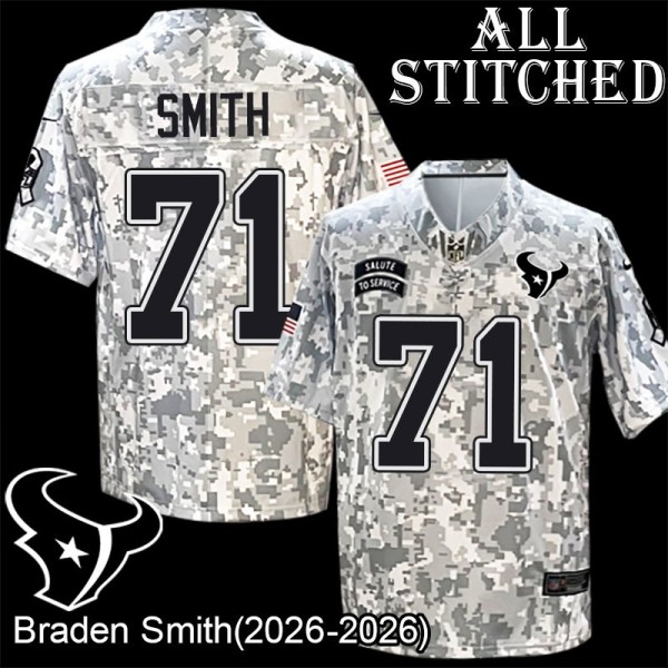 Camo EmbroideCamo Braden Smith Jersey Houston Texans #71 Stitched Jerseys