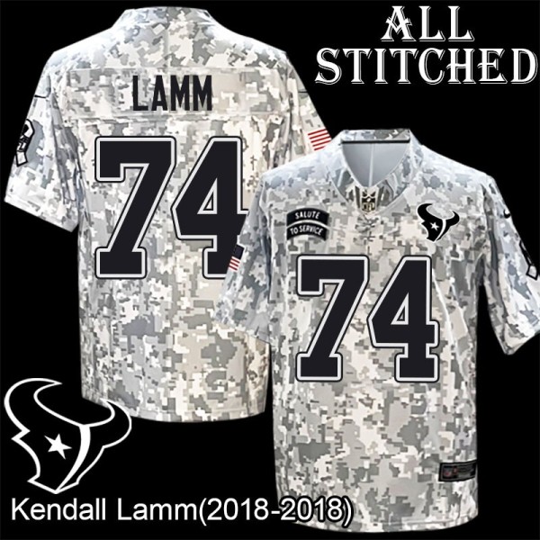 Camo EmbroideCamo Kendall Lamm Jersey Houston Texans #74 Stitched Jerseys