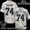 Camo EmbroideCamo Ephraim Salaam Jersey Houston Texans #74 Stitched Jerseys