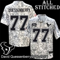 Camo EmbroideCamo David Quessenberry Jersey Houston Texans #77 Stitched Jerseys
