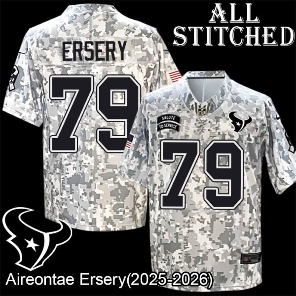 Camo EmbroideCamo Aireontae Ersery Jersey Houston Texans #79 Stitched Jerseys