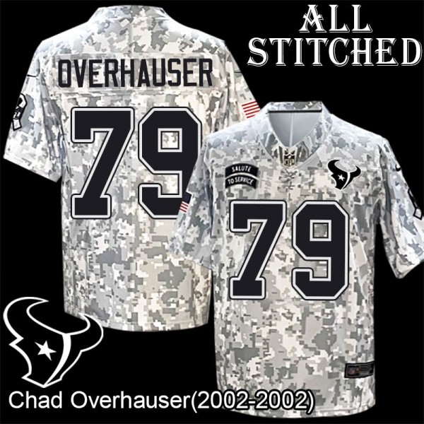 Camo EmbroideCamo Chad Overhauser Jersey Houston Texans #79 Stitched Jerseys