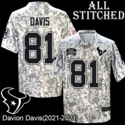 Camo EmbroideCamo Davion Davis Jersey Houston Texans #81 Stitched Jerseys