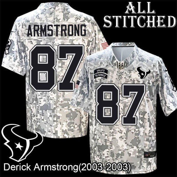 Camo EmbroideCamo Derick Armstrong Jersey Houston Texans #87 Stitched Jerseys