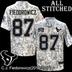 Camo EmbroideCamo C.J. Fiedorowicz Jersey Houston Texans #87 Stitched Jerseys