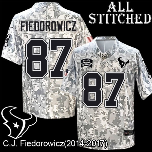 Camo EmbroideCamo C.J. Fiedorowicz Jersey Houston Texans #87 Stitched Jerseys