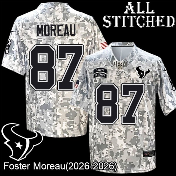 Camo EmbroideCamo Foster Moreau Jersey Houston Texans #87 Stitched Jerseys