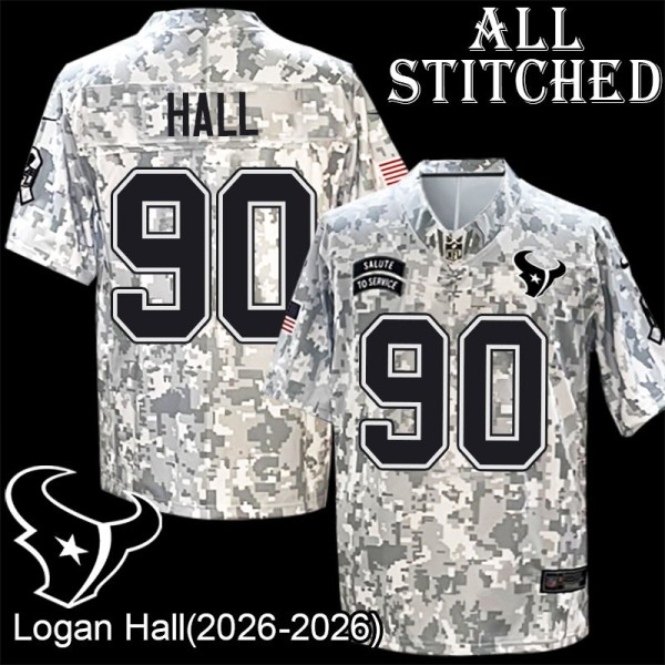 Camo EmbroideCamo Logan Hall Jersey Houston Texans #90 Stitched Jerseys