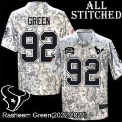 Camo EmbroideCamo Rasheem Green Jersey Houston Texans #92 Stitched Jerseys