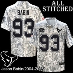 Camo EmbroideCamo Jason Babin Jersey Houston Texans #93 Stitched Jerseys