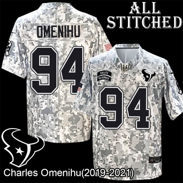 Camo EmbroideCamo Charles Omenihu Jersey Houston Texans #94 Stitched Jerseys
