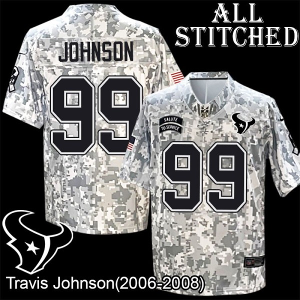 Camo EmbroideCamo Travis Johnson Jersey Houston Texans #99 Stitched Jerseys