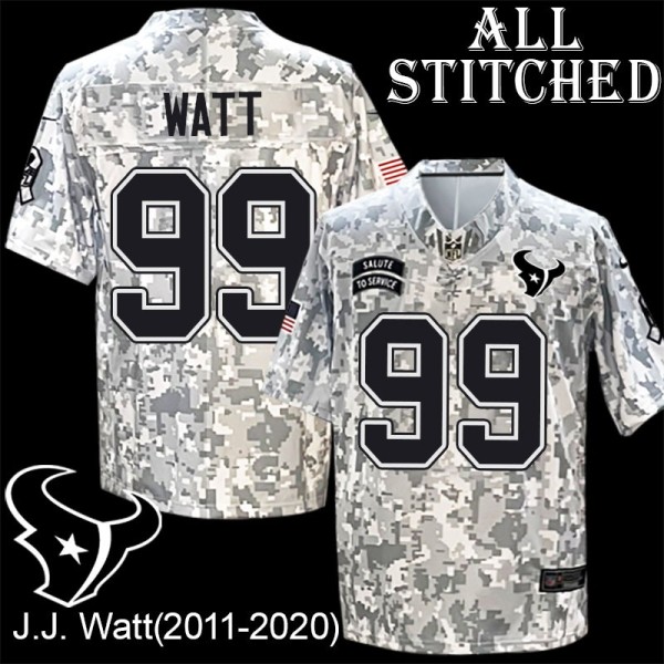Camo EmbroideCamo J.J. Watt Jersey Houston Texans #99 Stitched Jerseys