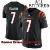 Black Home Embroidered Boomer Esiason Cincinnati Bengals #7 Stitched Jersey