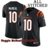 Black Home Embroidered Reggie McNeal Cincinnati Bengals #10 Stitched Jersey