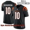 Black Home Embroidered Kyle Richardson Cincinnati Bengals #10 Stitched Jersey