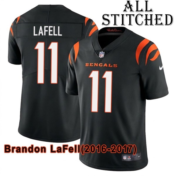 Black Home Embroidered Brandon LaFell Cincinnati Bengals #11 Stitched Jersey