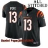 Black Home Embroidered Daniel Pope Cincinnati Bengals #13 Stitched Jersey