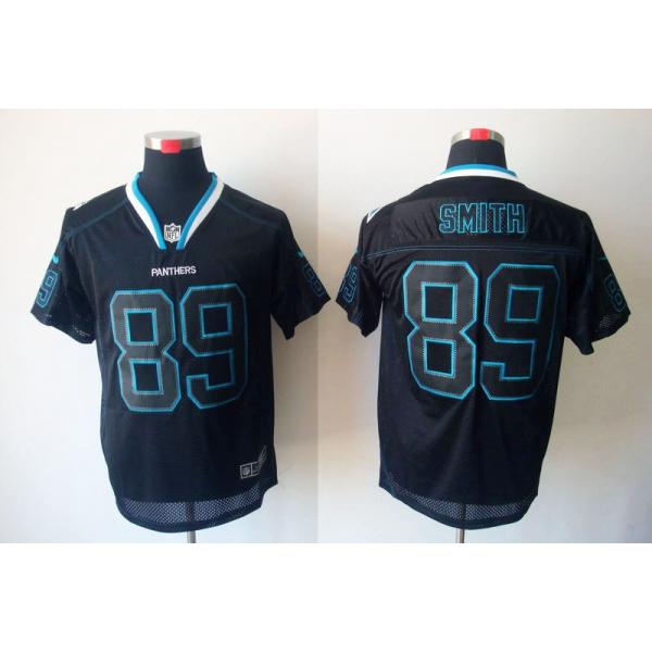 [NEW,Lights-Out]Steve Smith Football Jersey -Carolina #89 Black Jersey