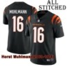 Black Home Embroidered Horst Muhlmann Cincinnati Bengals #16 Stitched Jersey