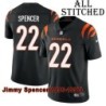Black Home Embroidered Jimmy Spencer Cincinnati Bengals #22 Stitched Jersey