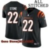 Black Home Embroidered Geno Stone Cincinnati Bengals #22 Stitched Jersey