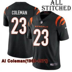 Black Home Embroidered Al Coleman Cincinnati Bengals #23 Stitched Jersey