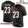 Black Home Embroidered Al Coleman Cincinnati Bengals #23 Stitched Jersey